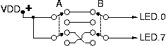 Equality and XOR logic, using 2 DPDT switches