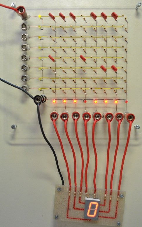 Lab ROM with jumpers, with the 1st row selected