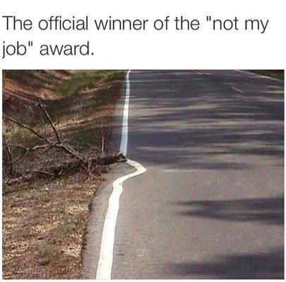 Winner of the competition `it's not MY job'