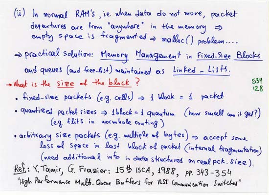 Multiple FIFO Queues with Shared Space 2: linked lists of blocks