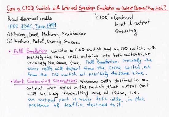 Can CIOQ with internal speedup emulate OQ?