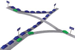 Head-of-line blocking in multi-lane highways